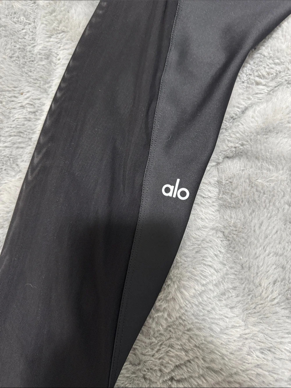 Alo Yoga Airlift Mesh High-Waist Allure Black Leggings
